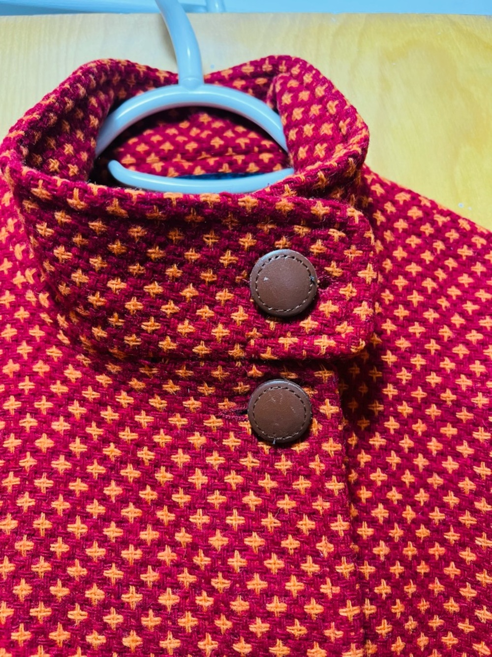 French Connection Red Patterned Button-Up Jacket - Picture 5 of 9